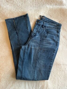 Lisa Rinna Collection faded blue denim jeans